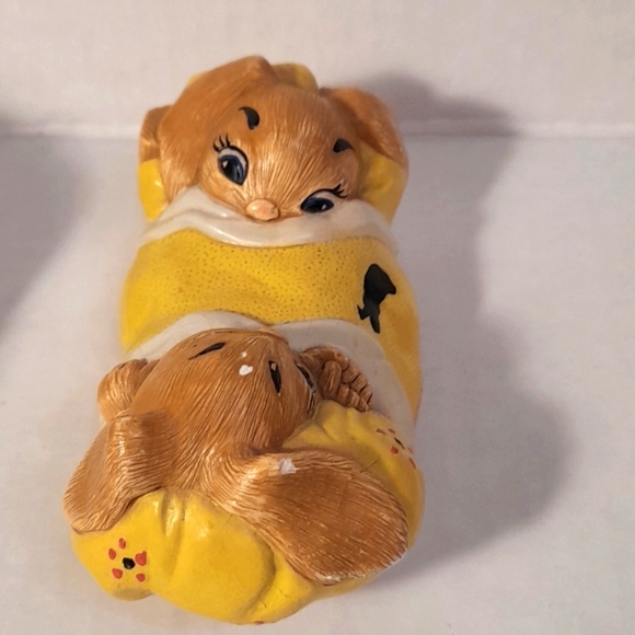 💗 3 Adorable England Vintage Pepiware Bunny Rabbit Stoneware Figurines lot - Picture 3 of 7